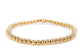 4mm Gold Ball Bracelet